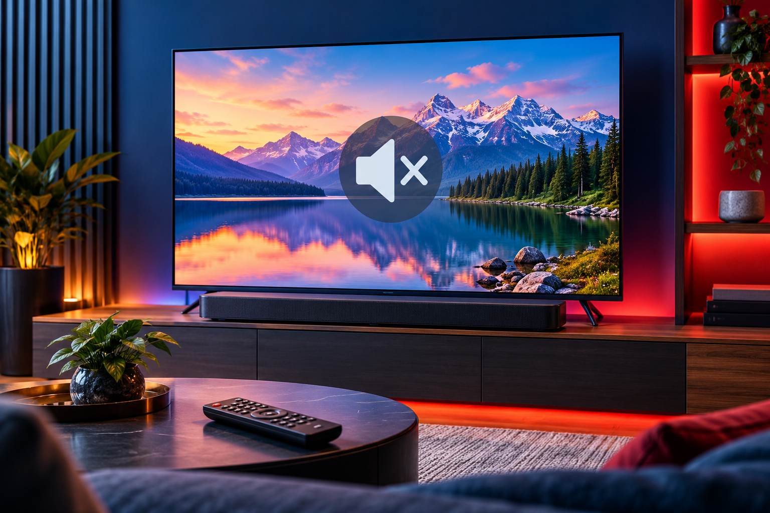 Illustrative TV sound & audio repair scene